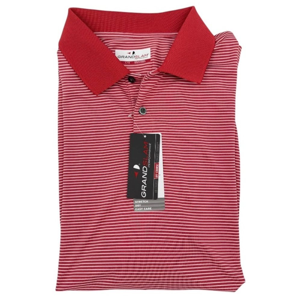 Grand Slam Performance Men’s Size Large Golf Polo Stretch Shirt NWT
